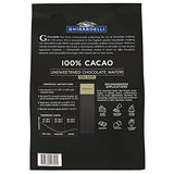 Ghirardelli Chocolate Company 100% Cacao Unsweetened Wafers, 5lb. Bag (Pack of 1)