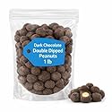 Dark Chocolate Double Dipped Peanuts, Gourmet Chocolate Covered Nuts, 1 lb