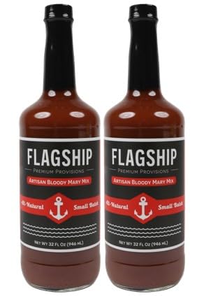 Flagship Bloody Mary Mix - Classic Tomato Cocktail Mixer for Bloody Marys, Brunch Cocktails & Mocktails, Bold Savory Flavor, Perfect for Parties