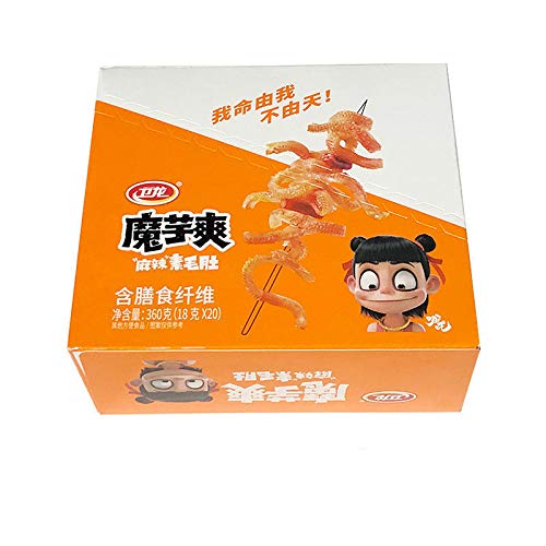 WeiLong Latiao, Damianjin Spicy Gluten, ????????Wei Long Konjac 20 Sachets / 360g Chinese Snack ,Chanmoyu,Moyushuang, Independent small package