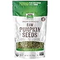 NOW Foods, Organic Pumpkin Seeds, Raw and Unsalted, Excellent Source of Protein and Iron, Certified Non-GMO, Keto-Friendly Snack, 12-Ounce (Packaging