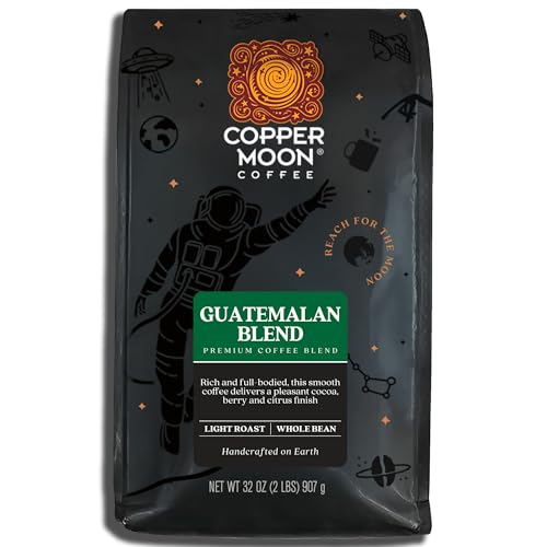Copper Moon Guatemalan Antigua Blend, Light Roast Coffee With A Nutty Finish, Whole Bean, 2 Lb