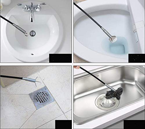 63 Inch Drain Pipe Cleaner,Drain Auger Hair Catcher, Sink Dredge Drain Clog Remover Cleaning Tools for Kitchen Bathroom Tub Toilet Washbasin Clogged