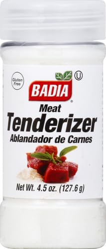Badia Meat Tenderizer, 4.5 oz - Unseasoned Enzyme Blend for Tender Cuts of Beef, Pork, Poultry