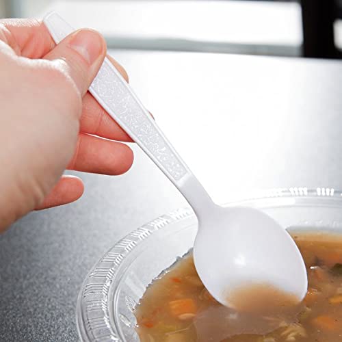 Individuanlly Wrapped Heavy Weight Plastic Fork (Black, 100) (SPOON, 100, WHITE)