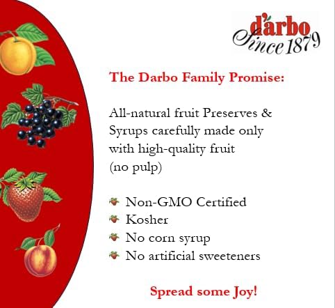 D’arbo All-Natural Sour Cherry Fruit Spread, 16 oz | Crafted Tradition | Pure Fruit Flavor No Artificial Preservatives-Ensuring a Naturally Sweet