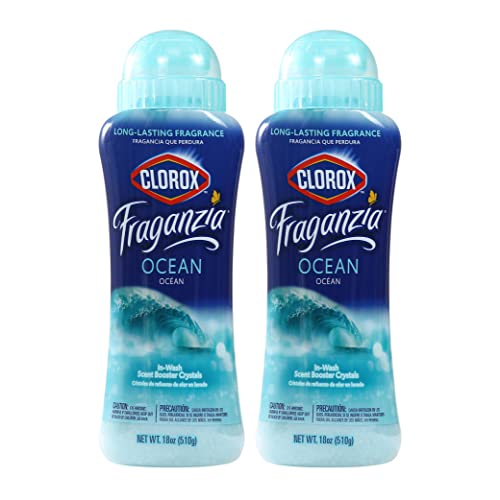 Clorox Fraganzia In-Wash Laundry Scent Booster Crystals, Ocean Scent Fragrance Beads for Clothes and Linens, Safe for All Fabrics and Colors, HE