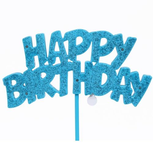 Blue Happy Birthday LED Flashing Pick - 10.25", 1 Piece - Perfect for Birthday Celebrations