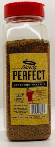Saint Lucifer Spice Co Bloody Perfect Bloody Mary Mix, 20 ounce bulk Made In The USA, Gluten Free, Sugar Free, Vegan, Vegetarian
