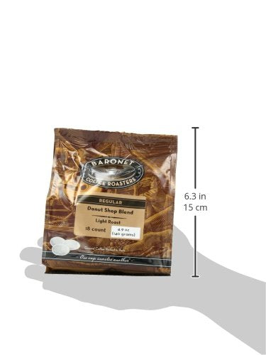 Baronet Coffee Donut Shop Blend Light Roast (140 g), 18-Count Coffee Pods