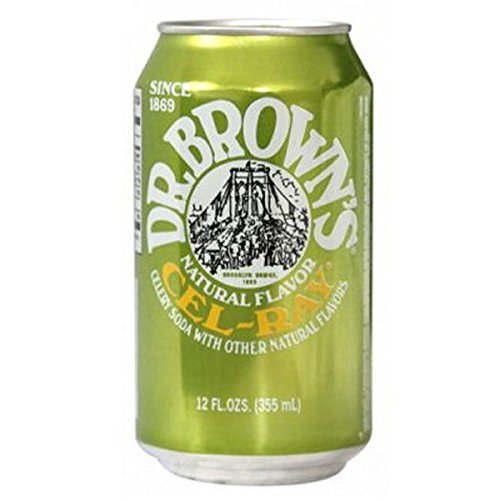 Dr. Brown's Cel-Ray Celray Soda, 12oz Can (Pack of 18, Total of 216 Oz)