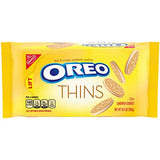 OREO Thins Golden Sandwich Cookies, Bulk Cookies, 12 - 10.1 oz Packs