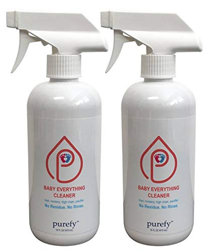 PUREFY Baby Everything Cleaner. Hypoallergenic. No Residue. Unscented. No Rinse. Baby Safe cleaner for Toys, Pacifier, High Chair, and Nursery. (16oz