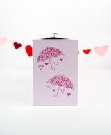 Umbrella Love Shower Bundle by Send A Cake - No Setup Required Explosion Gift Box with Music, Delicious 3" Mini Bundt Cake with 20 Sweet