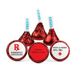 108ct Personalized Nurse Appreciation Stickers for Kisses Candy (108 Count) - Red Emergency Chocolate