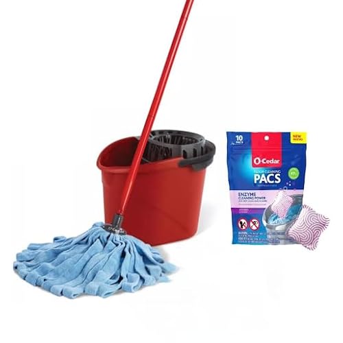 O-Cedar Quickwring Bucket & MF Cloth Mop + 1 Lavender PAC (Variety Pack)