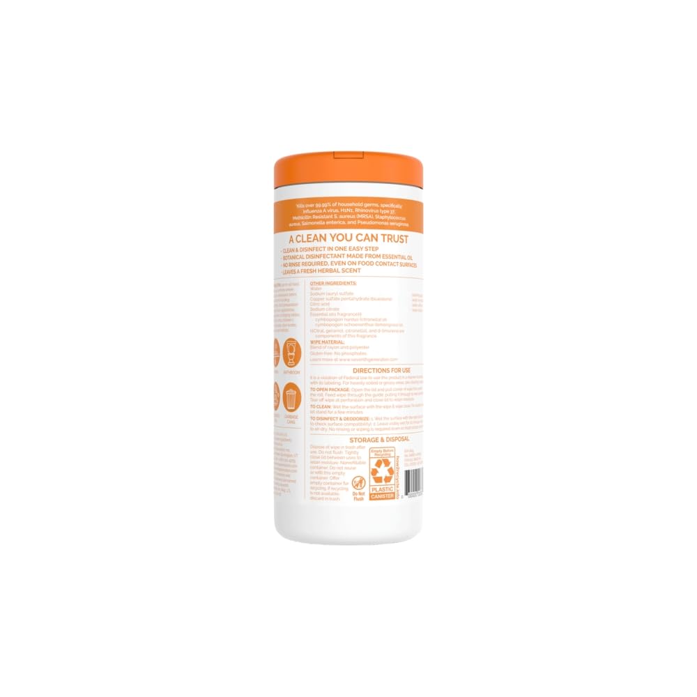 Seventh Generation Disinfecting Multi-Surface Wipes 35 ea (Pack of 11)