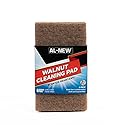 AL-NEW Walnut Cleaning Pads | Versatile, Scratch Resistant Household Cleaning & Scouring Pads for Kitchen Cleaning, Dishes, Pots, Pans & More (6 Pack)