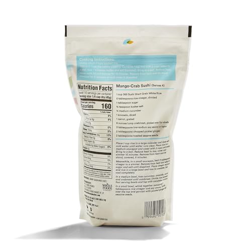 365 by Whole Foods Market, Short Grain White Sushi Rice, 16 Ounce