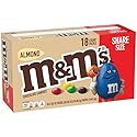 M&M'S Almond Chocolate Candy, Share Size 2.83 oz Bags, Pack of 18, Bulk Chocolate Candy Individually Wrapped