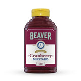 Beaver Brand Cranberry Mustard 13oz, Sweet & Tangy Mustard with Cranberries and Honey