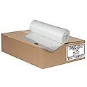 Aluf Plastics 23-26 Gallon 0.9 MIL Clear Garbage Bags With Drawstrings Fits Slim Jim Trash Cans - 28.5" x 39" - Pack of 200 - For Home, Office