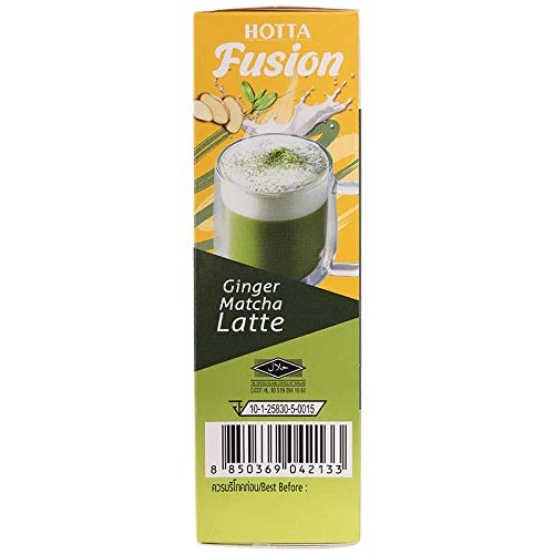 Hotta Fusion, Instant Matcha Green Tea with Ginger Latte Drink 13g X 8 Sachet