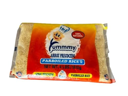 Yummmy Parboiled Long Grain Rice - Arroz Precocido, 4 Lb., Kosher Certified, Made in USA