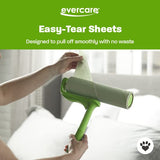 Evercare Ultra Sticky Pet Mega Lint Roller Value Pack, Manual Clothes & Furniture Cleaner with Handle and 2 Refills, 50 Sheets Each