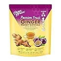 Prince of Peace Instant Ginger Honey Crystal with Passion Fruit 18g x 60 (bag) - Instant Hot or Cold Beverage that Soothes Throat - Easy to Brew
