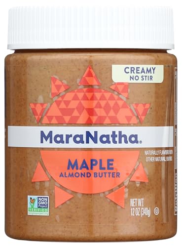 MaraNatha Creamy Roasted Maple Almond Butter, No Stir, 12 Ounce Jar