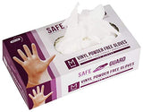 Safeguard Clear Vinyl Gloves Disposable Latex Free, Powder Free, 100 Count, Size Medium