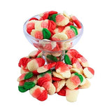 Santa Shaped Christmas Gummy Candy - Bulk Santa Gummies - Festive Red, Green, and White Gummy Christmas Santas (1 Pound)