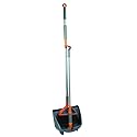 Casabella Quick 'n Easy Upright Broom and Dustpan Set, Multi-Surface for Tile, Wood & Laminate Floors, Gray