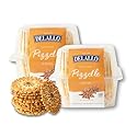 DeLallo Anise Pizzelle Cookies, (2-Pack) Anise Cookies with Light Waffle Texture, Sweet Licorice Flavor, Authentic Italian Baked Cookies, Non-GMO