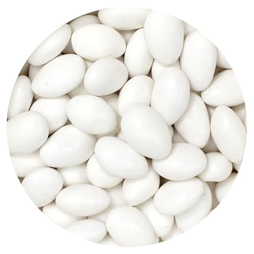 White Jordan Almonds, 2 Pound Jordan Almonds Bulk Bag, White Candy, Wedding Candy Favors, Events & Holidays