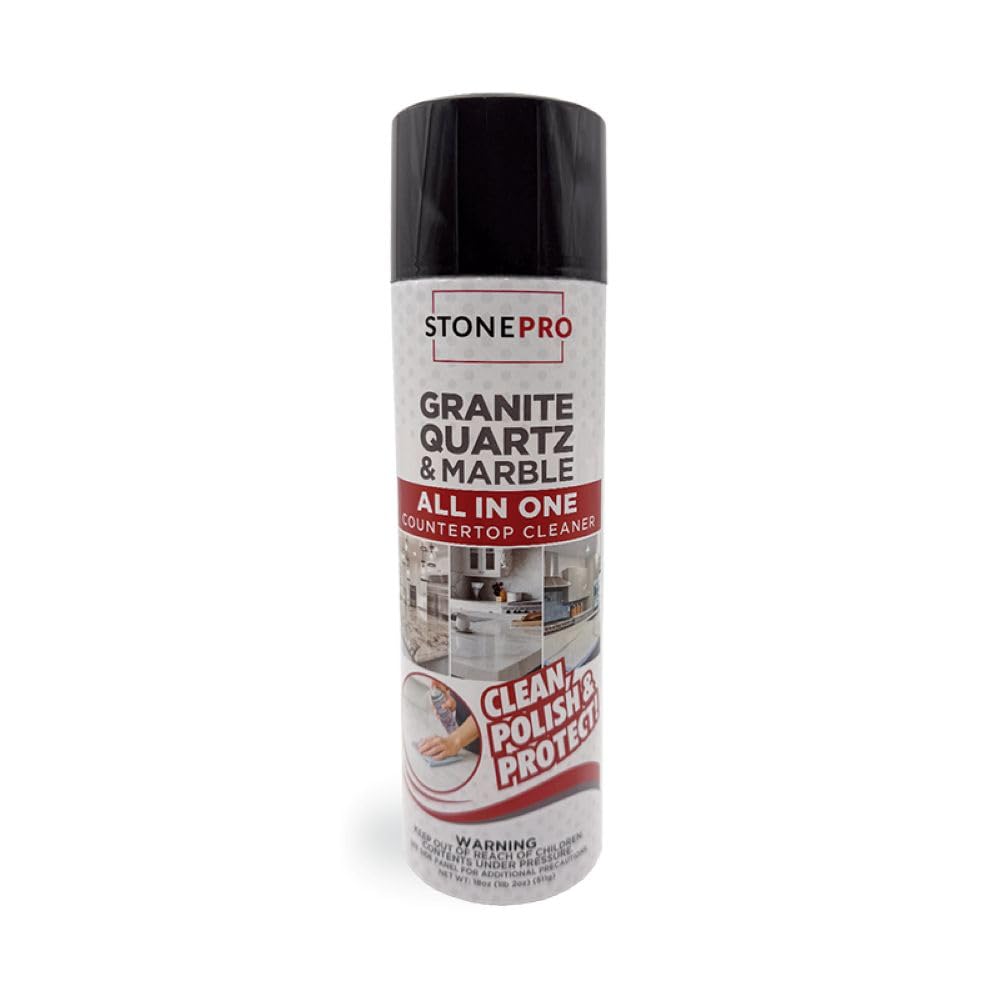 Stone Pro All-in-One Countertop Cleaner Spray - for Quartz, Granite, Marble & More!