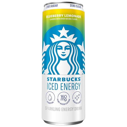 Starbucks Iced Energy, Blueberry Lemonade, Sparkling Energy Drink, 12 Fl Oz
