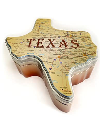 Holiday Farms Fudge in a Texas Roadmap Gift Tin (Chocolate Pecan)