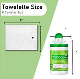 Steridol Wipes Canister, Hard Surface Wipes Multipurpose Cleaning 160 Count Fresh Lemon Scent Industrial Grade For Business Use