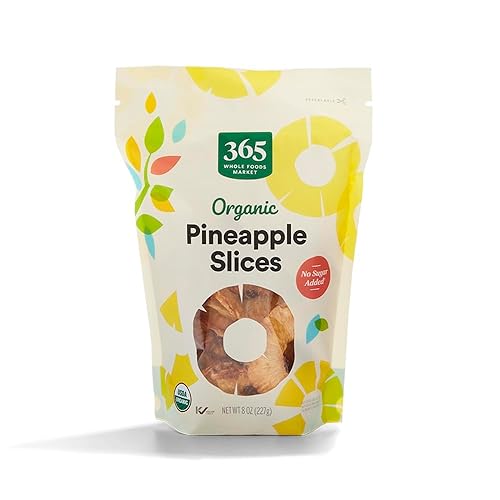 365 by Whole Foods Market, Organic Unsweetened Dried Pineapple, 8 Ounce