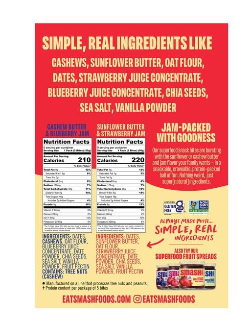 Smash Foods Snack Bites Variety Pack, 18 ct