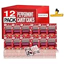 CANDY CANES (144 COUNT) -12 PACK, Peppermint Candy Canes, Individually Wrapped Bulk Candy Canes, Christmas Candy, Stocking Stuffers for Kids, Holiday