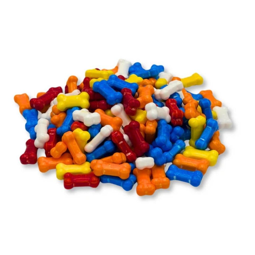 Bone Shaped Hard Candy, Assorted Fruit Flavors - 5 lb (Approx. 450 pieces)