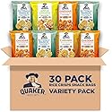 Quaker Rice Crisps, Gluten Free, 4 Flavor Sweet and Savory Variety Mix, Single Serve, 30 count
