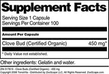 Clove Buds (Certified Organic) - 450 mg (100 Capsules, ZIN: 517619) - 3 Pack