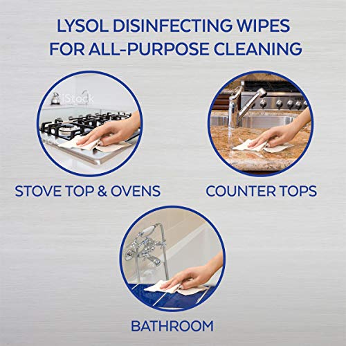 Lysol Dual Action Disinfecting Wipes, Citrus, 75 ct (Packs of 4)