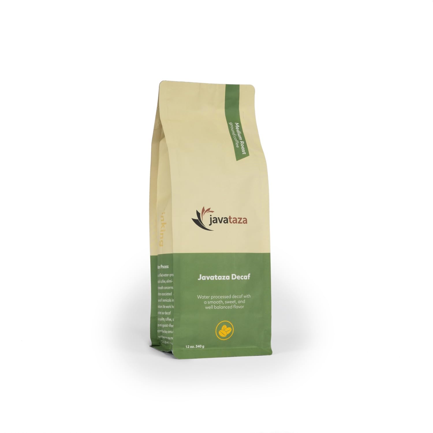Javataza Decaf Coffee -12 oz Fairly Traded, Naturally Shade Grown (Ground)