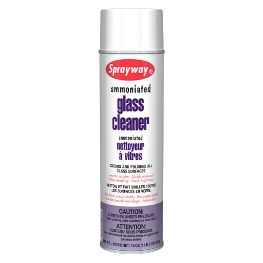 Sprayway SW043 Aerosol Ammoniated Glass Cleaner, 14 oz