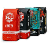 Fire Department Coffee - Gives Back to Firefighters - Rescue Variety Pack - Ground Coffee - Medium, Dark, Shellback Espresso, & Skull Crushing